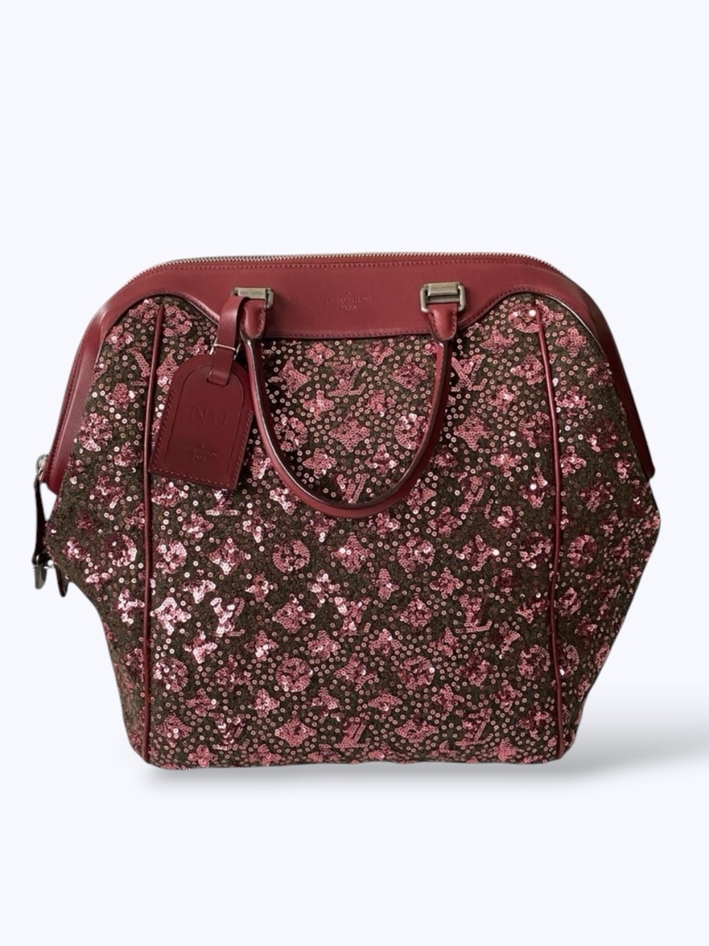 Louis Vuitton Limited Edition Burgundy Sequin Sunshine Express North South Bag